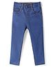 Babyhug Full Length Washed Denim Jeans with Stretch - Medium Blue