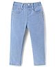 Babyhug Full Length Washed Denim Jeans with Stretch - Light Blue
