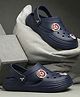 Toothless Astronaut Applique Detailed Perforated Clogs - Navy Blue