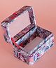 The Wishing Chair Pearlised Paper Leather Mini Memento box- Blue Meadow