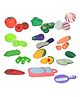 Crackles Colourful Realistic Pretend Play Kitchen Toys Sliceable Vegetable Play Set Toys - & Colourful Vegetables with Knife, Chopping Board and Plate -13 Pcs (Multi Color)
