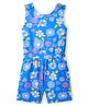Primo Gino Cotton Knit Sleeveless Jumpsuit With Floral Print - Blue