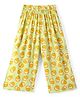CUCUMBER Cotton Woven Capri With Fruit Print - Yellow