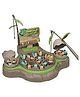 Azhari Dinosaur Fishing Game Toy Pole and Rod Fish Board Rotating with Music for kids Color Design May Vary