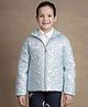 One Friday Full Sleeves Stars Designed Bomber Jacket - Blue