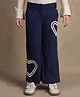 One Friday Heart Detailed Beads Embellished Trousers - Blue
