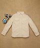 One Friday Woven Full Sleeves Ribbed Shirt - Off White