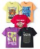 Pine Kids Cotton Knit Half Sleeves Printed T-Shirts Pack of 5 - Multicolor