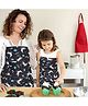 AAZEEM Poly Cotton Matching Aprons with Pockets For Home & Outdoors Cooking |Pack of 2| Navy Blue