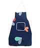 AAZEEM Cotton Kitchen Apron with Front Pocket Waterproof Back - Navy Blue