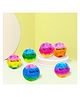VGRASSP Super Bouncy Soft Foam Ball Toy For Kids With High Bounce, Textured Grip - Fun And Interactive Rubber Moon Ball With Craters - Color As Per Stock - (Pack of 6)