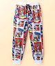 Ollington St. Disney Terry Knit Full Length Track Pants With Mickey Mouse Graphics - Red & White