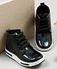 Tiny Bugs Shimmer Detailed Ankle Length Lace Up Shoes - Black