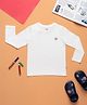 PURPLE UNITED KIDS Single Jersey Full Sleeves Logo Printed Tee - White