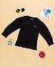 PURPLE UNITED KIDS Poplin Full Puffed Sleeves Solid Top - Black