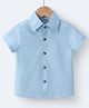 Mark & Mia Cotton Half Sleeves Solid Color Shirt - Light Blue