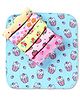 Babyhug Cotton Knit Wash Cloths With Floral & Fruit Print Pack of 6 L 27 x B 25 cm - Multicolour