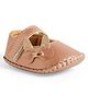 Chiu Bow Embellished Velcro Closure Booties - Rosegold