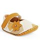 Chiu Floral Applique Designed Velcro Closure Booties - Yellow
