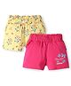 Honeyhap Premium 100% Cotton Knit Shorts With Floral & Butterfly Print & Bio Finish Pack of 2 - Tropical Breeze & Lemon Verbena