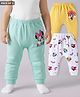 Babyhug Disney Interlock Knit Full Length Diaper Leggings with Minnie Mouse  Graphics Pack of 3- Yellow Green & White