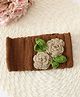 Woonie Handmade Floral Crochet Designed Headband - Brown