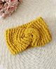 Woonie Hand Knitted Twisted Headband - Yellow