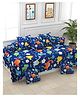 Filymore 8 Pieces Danasouar Diwan Set for Kids Room Made with Pure Microfiber Package Contains One Single Bedsheet, 5 Cushions Covers and 2 Bolster Covers (Colour -Dark Blue)