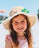 Babyhug Free Size Bucket Hat With Floral Applique - Off White