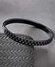 NVR Black Rhodium-Plated Stainless Steel Kada Bracelet- Black