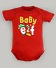 FFlirtygo Christmas Theme Cotton Half Sleeves Baby Elf Printed Onesie - Red