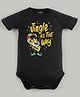 FFlirtygo Christmas Theme Cotton Half Sleeves Jingle All The Way Printed Onesie - Black