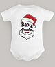 FFlirtygo Christmas Theme Cotton Half Sleeves Baby Santa Printed Onesie - White