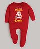 FFlirtygo Christmas Theme Cotton Full Sleeves Who Need Santa I Have Dadu Printed Romper - Red
