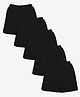 Kiddopanti Pack Of 5 Solid Cycling Shorts - Black