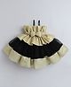 TINY MINY MEE Elastane Sleeveless Bow Applique Detailed & Colour Blocked Dress - Black