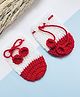 Little Peas Handmade Colour Blocked Mittens - White & Red