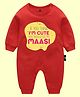 The Peppy Tend 100% Cotton Full Sleeves If You Think Im Cute You Should See My Masi Text Printed Romper - Red