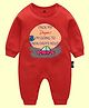 The Peppy Tend Cotton Full Sleeves Pack My Diapers I M Going To Dada Dadis House Text Printed Romper - Red
