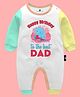 The Peppy Tend 100% Cotton Full Sleeves Happy Birthday To The Best Dad Text Printed Romper - Multi Colour