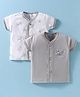 Pink Rabbit Single Jersey Knit Half Sleeves Jhablas with Koala Print Pack of 2 - Grey & White
