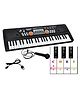 House of kids 49 Keys Piano Keyboard Electronic Organ Multi Function Portable with Microphone & USB cable - Black