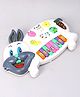 House of kids Rabbit Shaped Musical Piano with  3 Interactive Modes Animal Sounds Flashing Lights & Wonderful Music - White