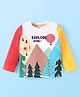 Babyhug Cotton Knit Full Sleeves T-Shirt with Christmas Print - White