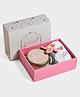 Mi Arcus 100% Cotton Baby Gift Set  Pack of 3 (Blanket, Toy & Milestone Cards) Pink, Suitable for Ages 0-12 Months