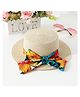 Babyhug Free Size Straw Hat With Bow Applique - Beige