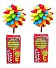 AKN TOYS Candy Flower Toy, Multi-Colored Petals on a Stick, Set of 2 for kids color design may vary