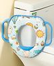 Babyhug Cartoon Printed Potty Seat With Handle - Light Blue