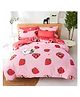 Famyo Kids' 85x95 In 5 Piece Super Soft Reversible Bedding set - Strawberry Design