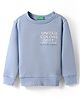 UCB Cotton Knit Full Sleeves Sweatshirt with Text Print - Lavender